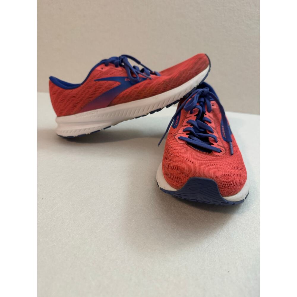 Brooks Womens 9 EU 40.5 Launch 7 Running Sneakers Coral Pink Blue